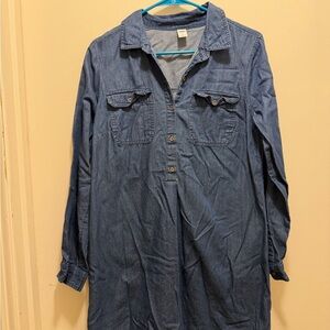 Old Navy Denim Shirt Dress - Dark Blue